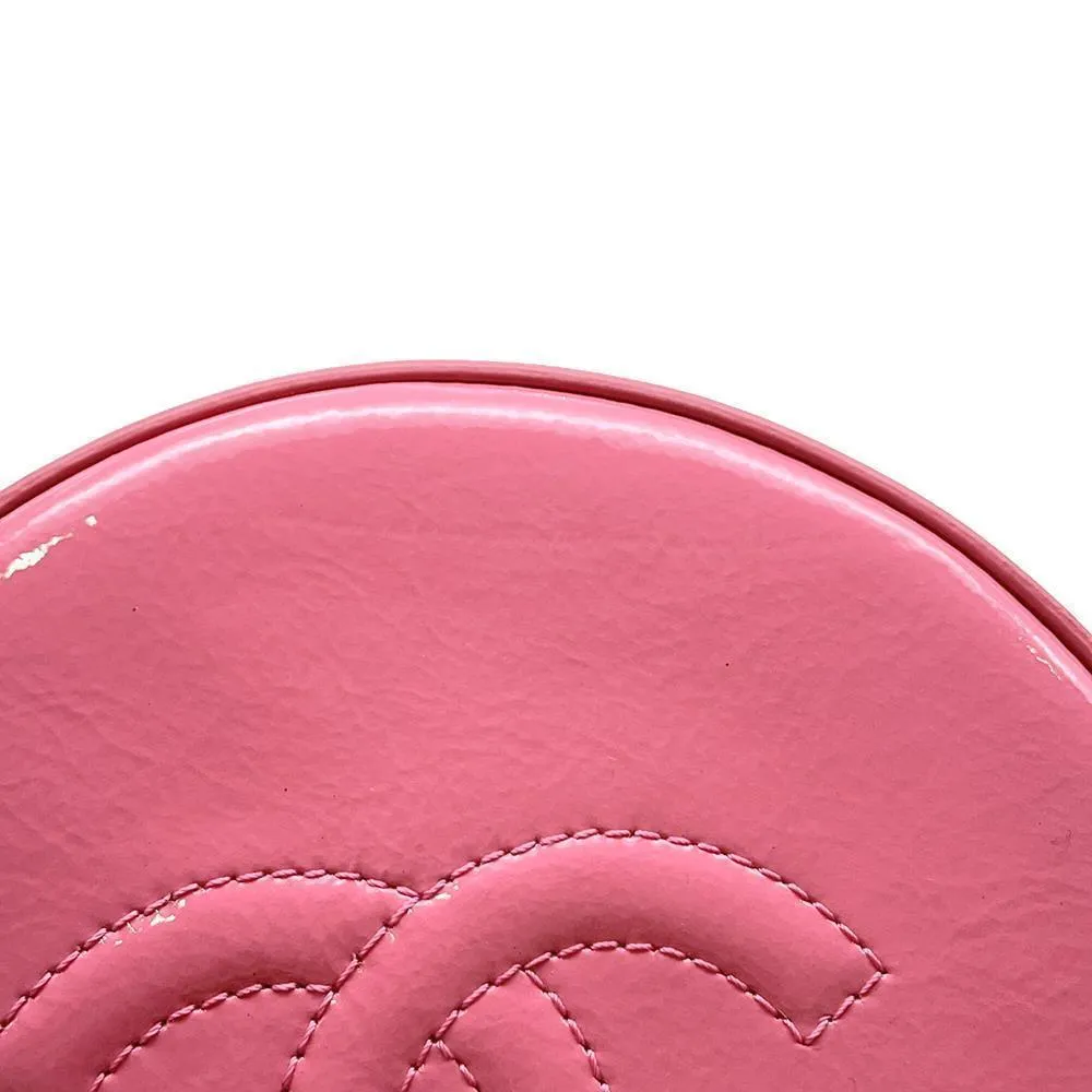 CHANEL Round As Earth ChainShoulder Bag PinkA91946 Patent Leather