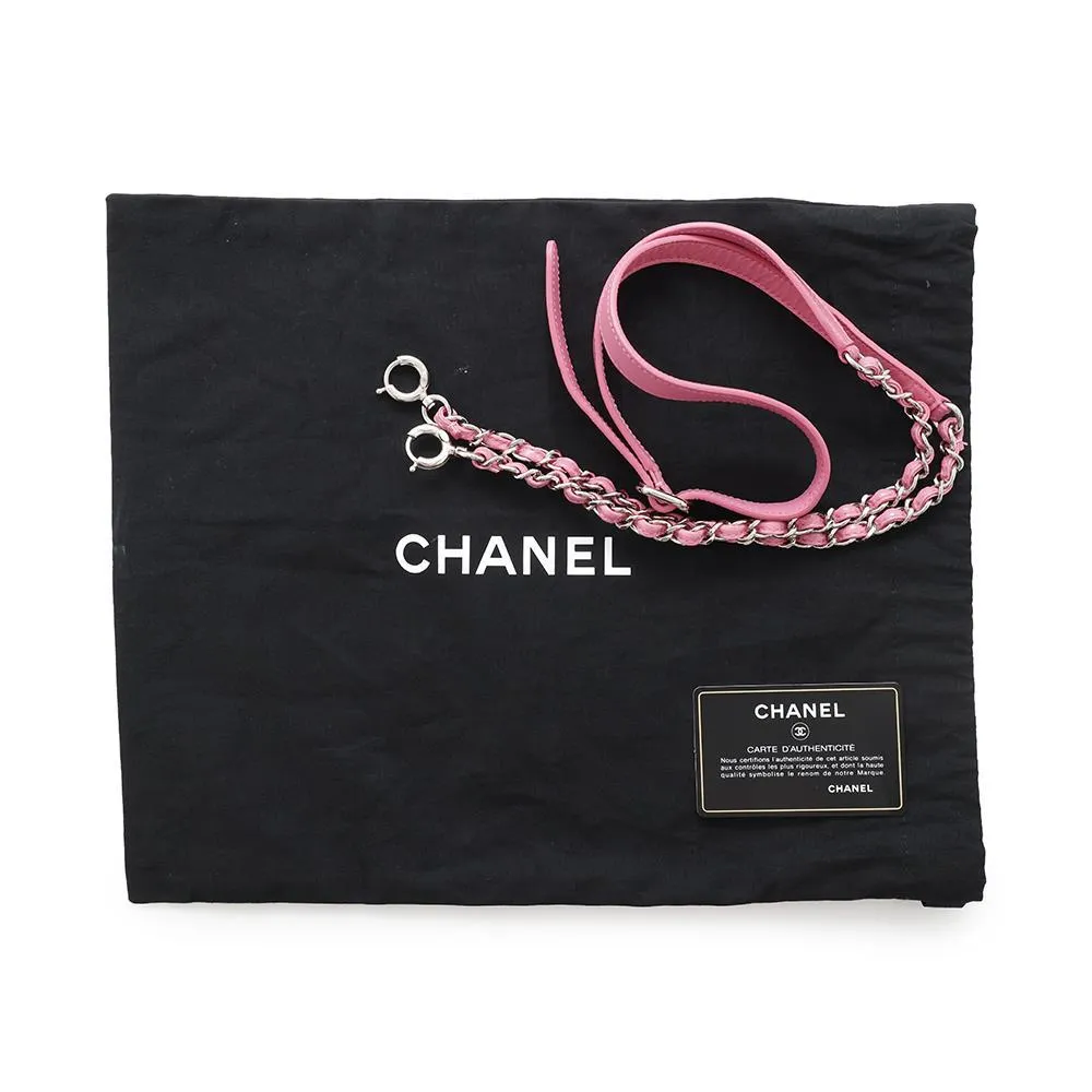CHANEL Round As Earth ChainShoulder Bag PinkA91946 Patent Leather