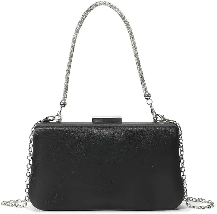 Chic Rhinestone Chain Knot Clutch - Stylish Evening Handbag for Women, Crossbody Party & Wedding Purse