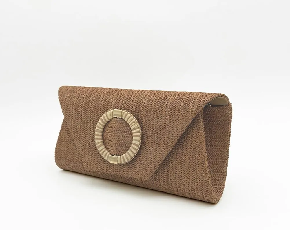 Chic Woven Clutch Handbags for Women Summer Straw Evening Envelope Bag Designer Boho Purse for Beach,Party