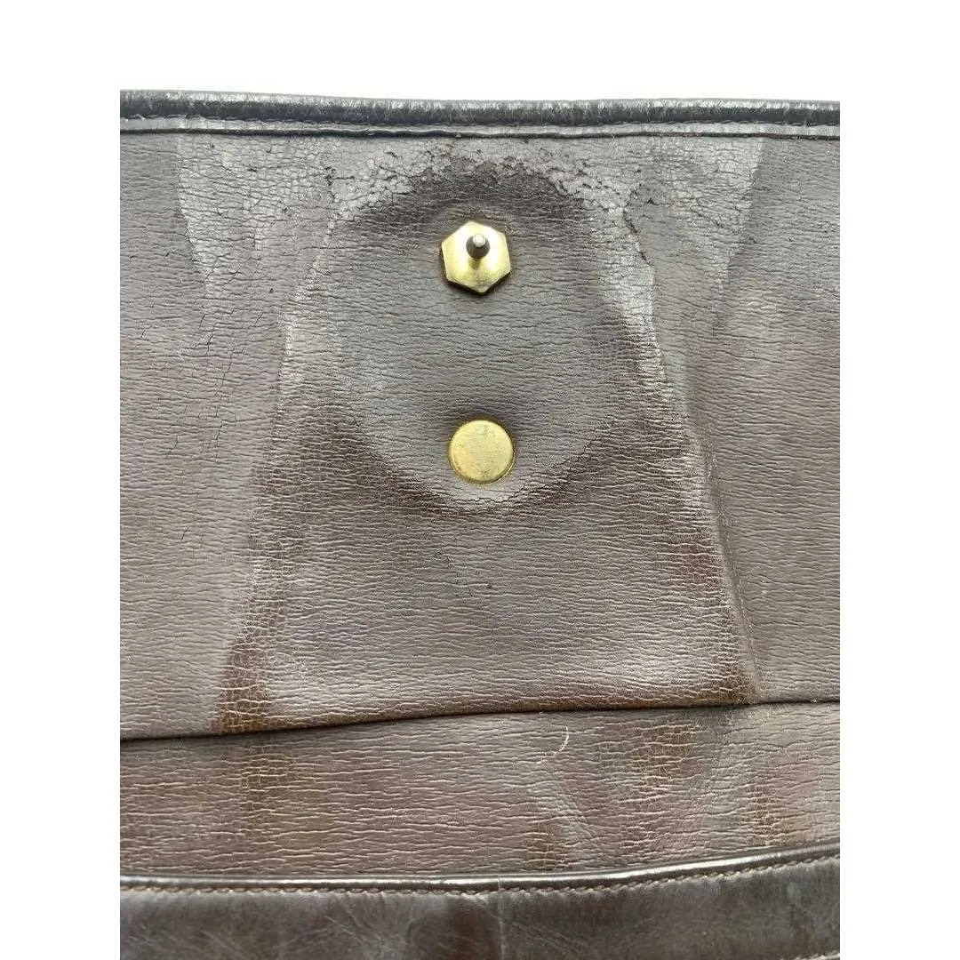 Christian Dior brown trotter print leather two-way purse