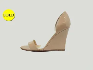 Christian Louboutin Patent Leather Wedge Size 37.5 It (7.5 Us)
