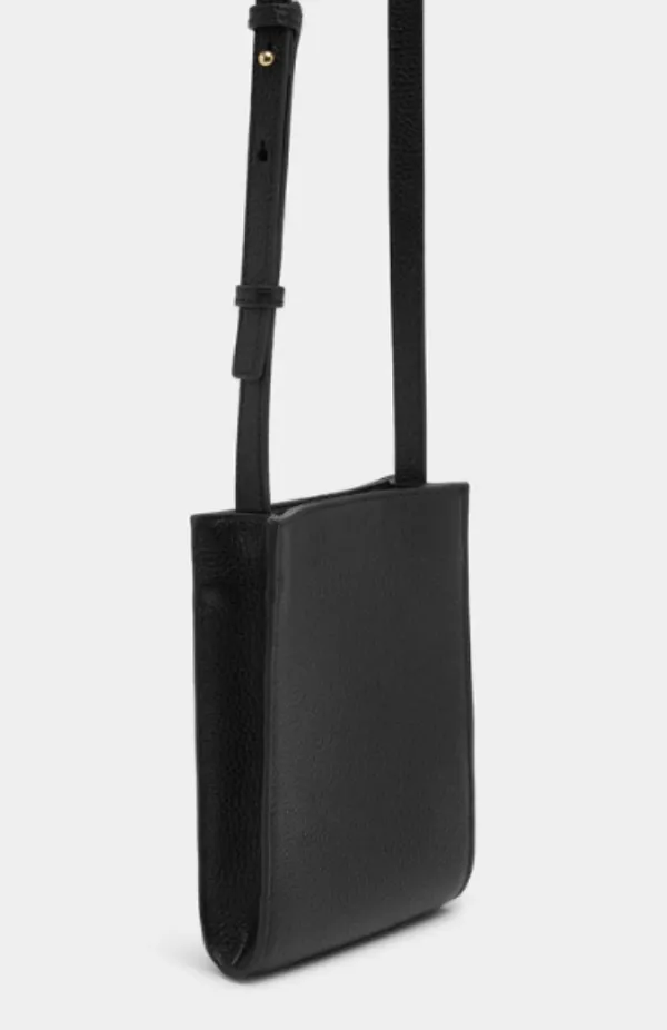 Clara Crossbody Leather Bag Black