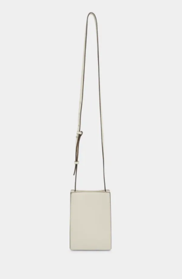 Clara Crossbody Leather Bag Cream