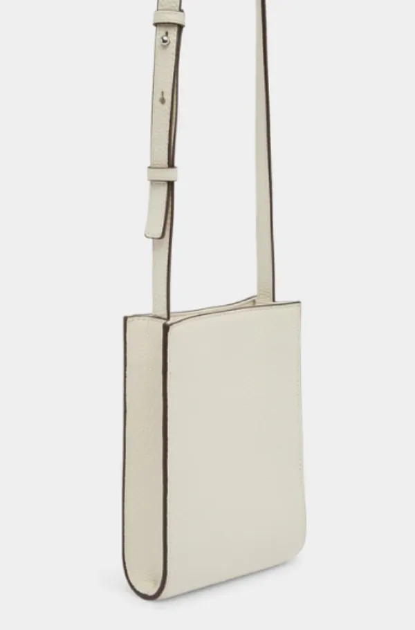 Clara Crossbody Leather Bag Cream