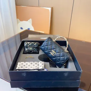 Classic Leather Rhombus Series Ladies Handbag Set