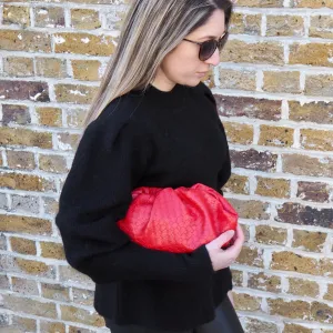 CLOUD BAG EMBOSSED  - RED