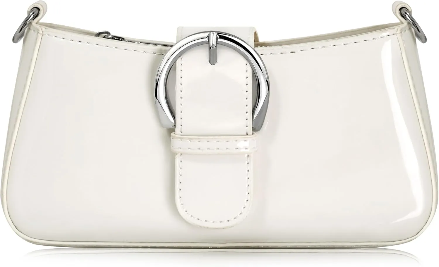 Clutch Purse for Women - Evening Purse Small PU Leather Shoulder Bag, Designer Zipper Close Handbag