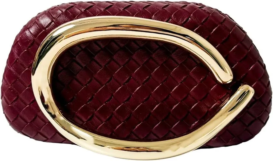 Clutch Purses for Women Evening/Wedding Chic Woven Bag Formal PU Leather Purse Designer Handbags for Party Prom