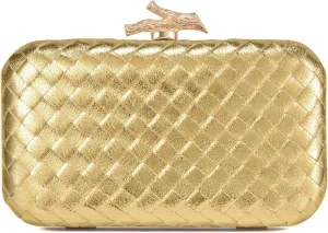 Clutch Purses for Women Evening/Wedding Chic Woven Bag Formal PU Leather Purse Designer Handbags for Women