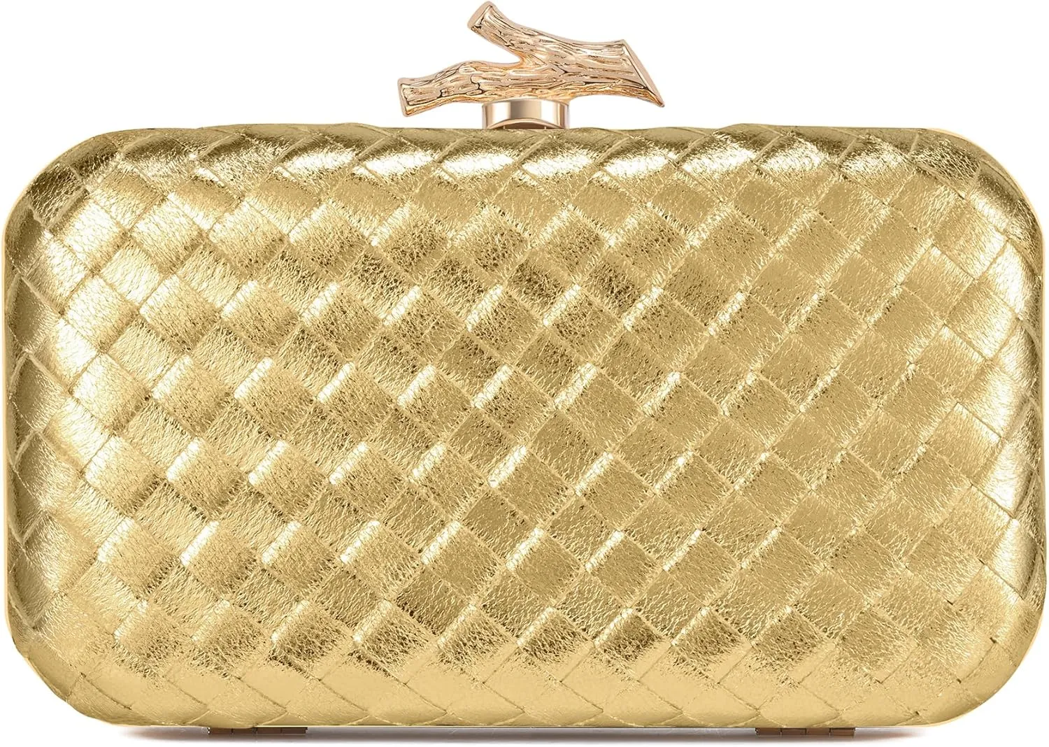 Clutch Purses for Women Evening/Wedding Chic Woven Bag Formal PU Leather Purse Designer Handbags for Women