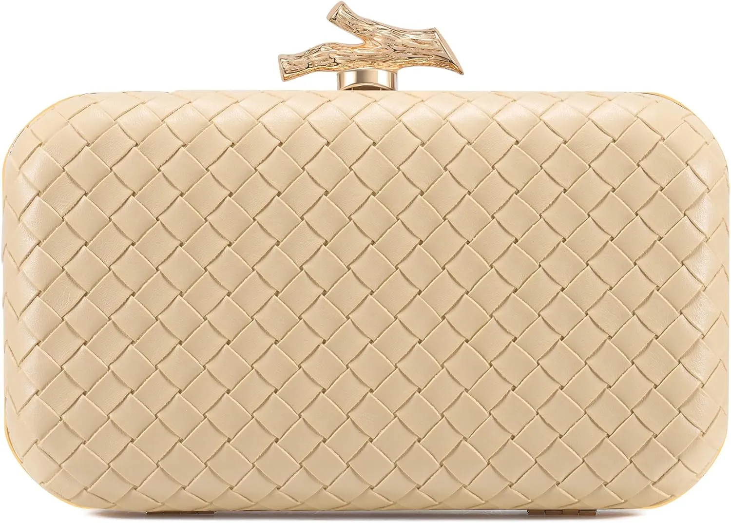 Clutch Purses for Women Evening/Wedding Chic Woven Bag Formal PU Leather Purse Designer Handbags for Women