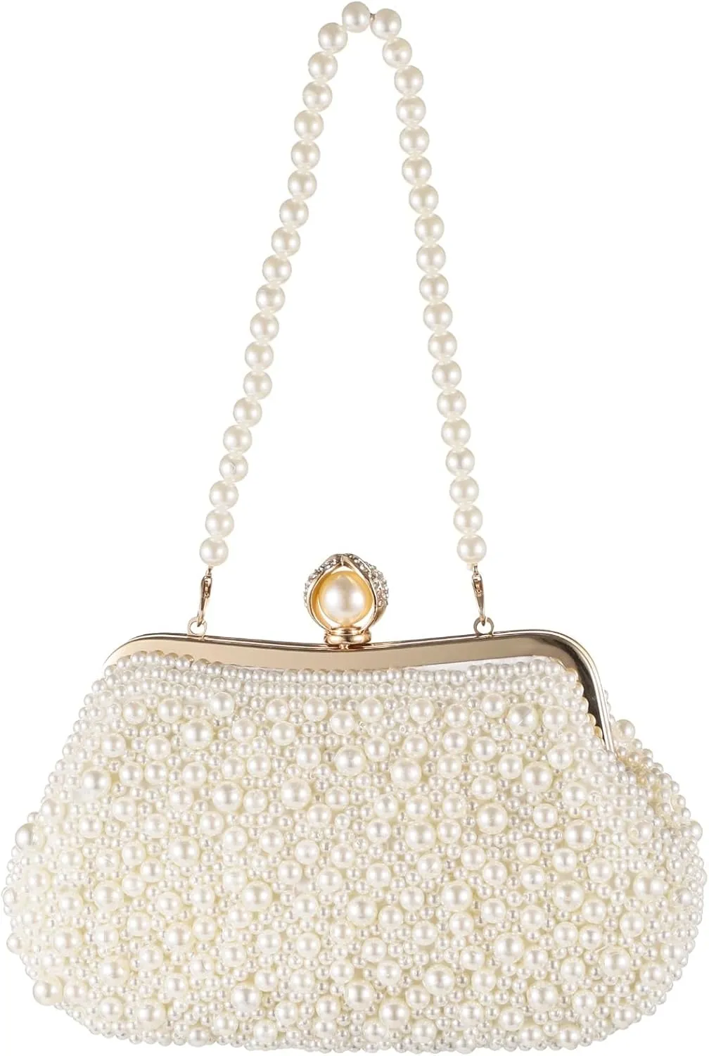 Clutch Purses for Women's Wedding, Elegant Pearl Design Evening Bags, Chic Shell-Shaped Handbag, Perfect for Weddings, Parties, and Everyday Outings