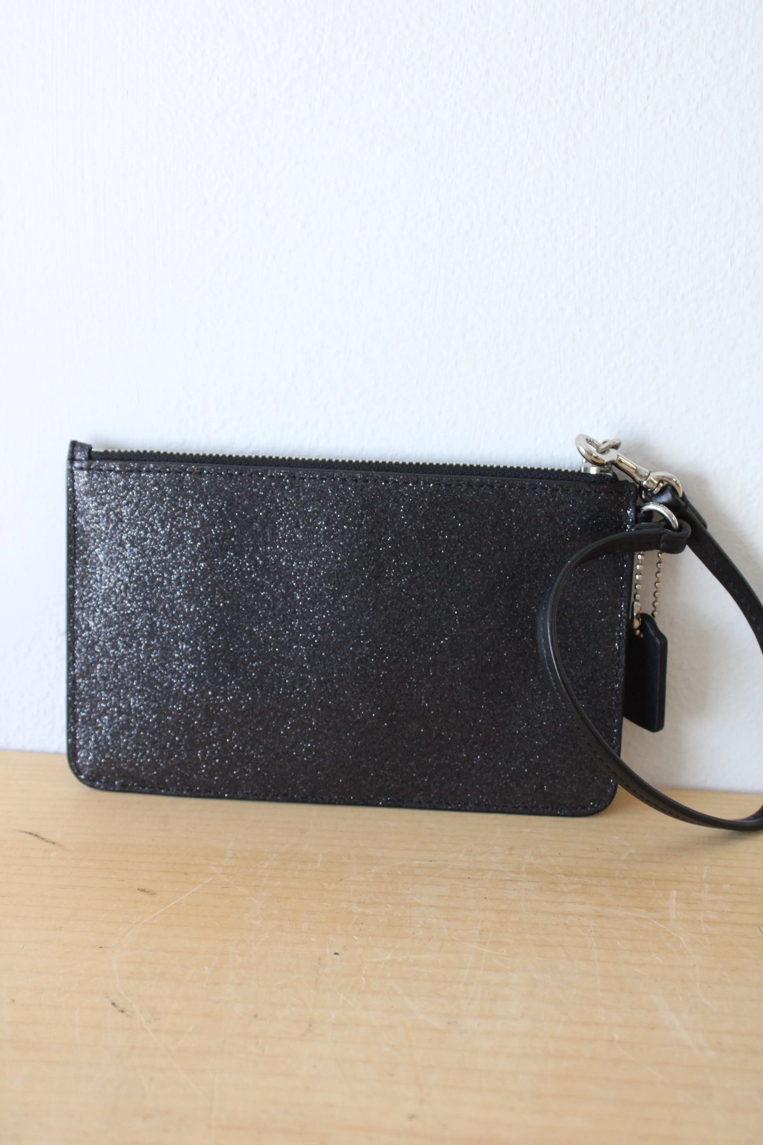 Coach Black Sparkle Wristlet Wallet