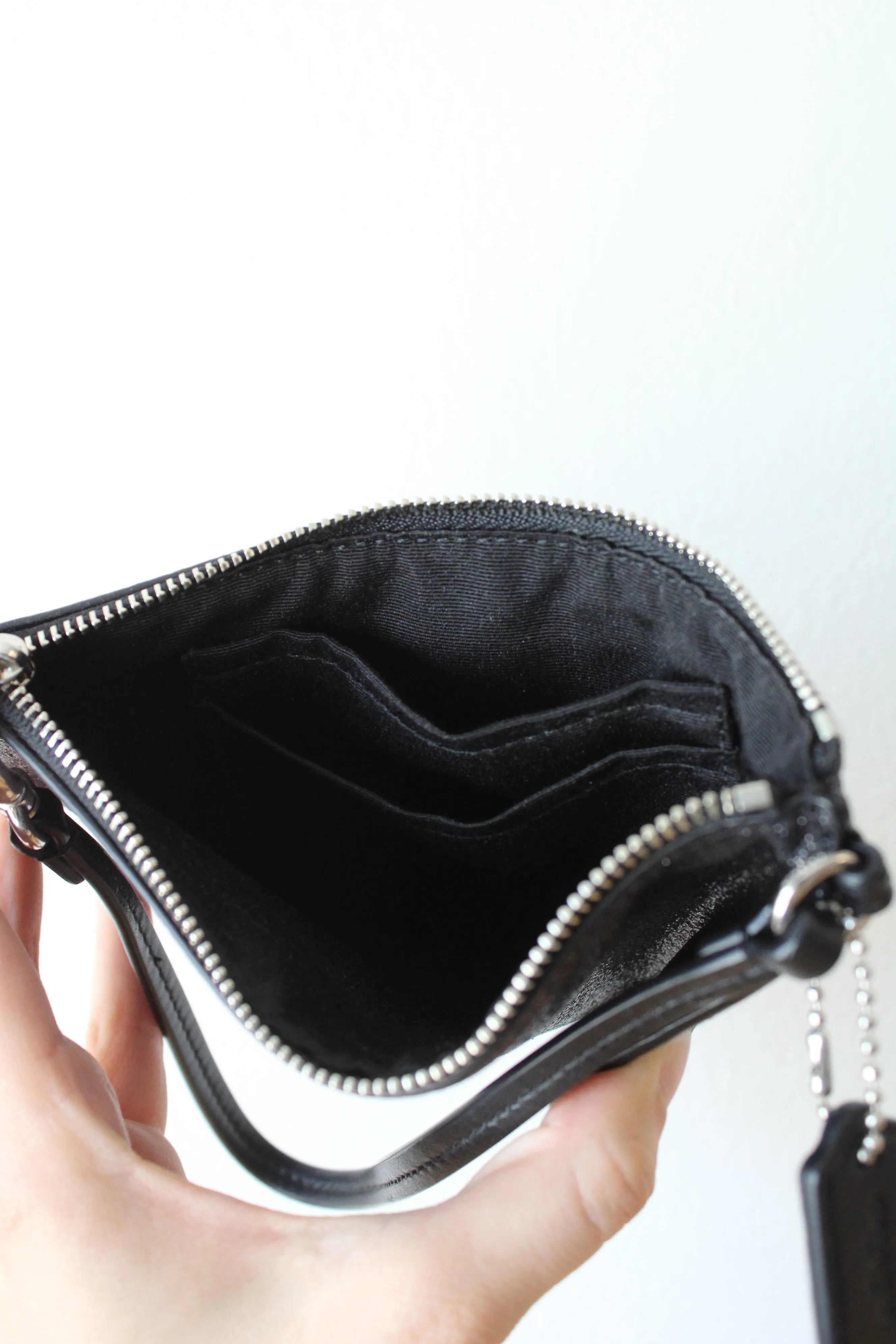 Coach Black Sparkle Wristlet Wallet