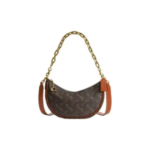 COACH Canvas With Leather Dumpling Bag