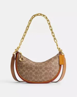 COACH Canvas With Leather Dumpling Bag