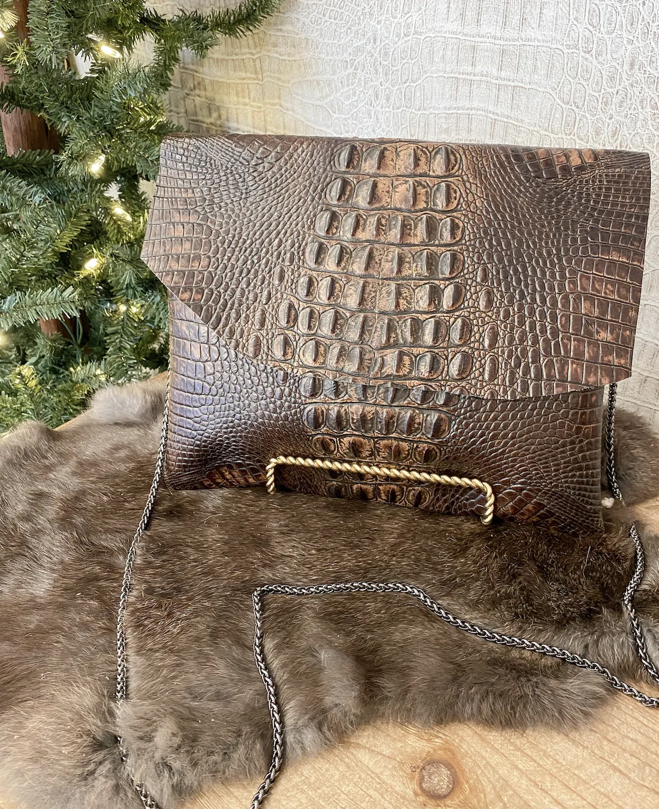 Coco Croc Clutch/Crossbody