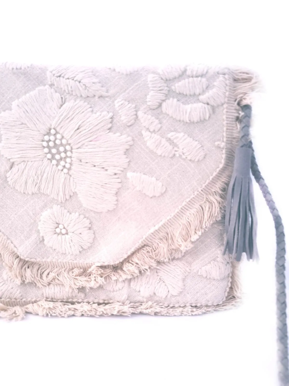Coral Flower Boho Clutch - Last piece Left