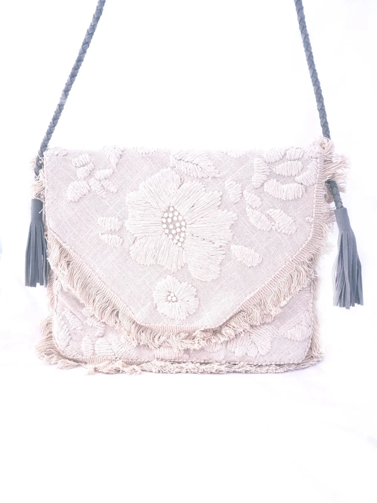 Coral Flower Boho Clutch - Last piece Left