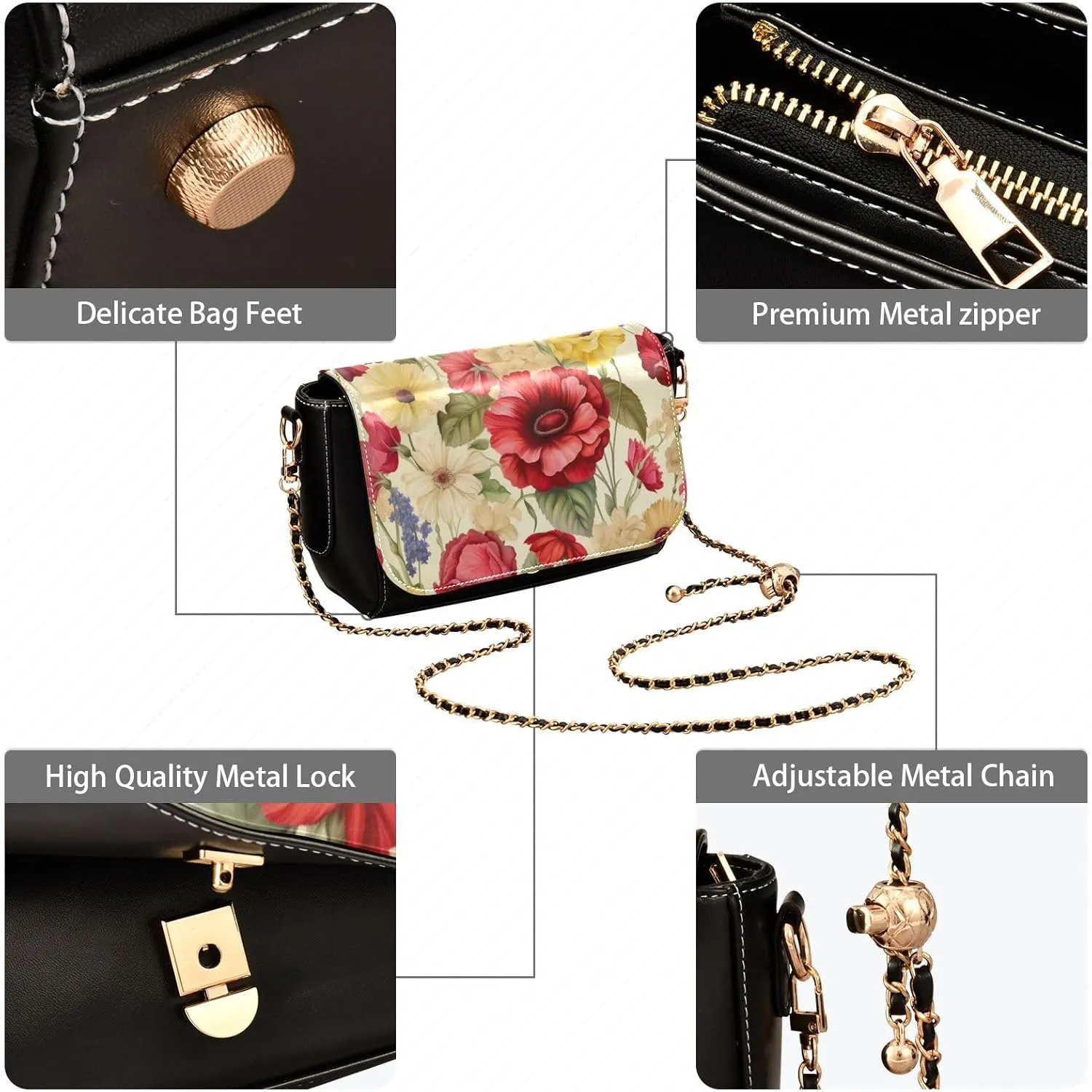 Cosmic Tree on Starry Night Sky Leather Zipper Crossbody Purse, Ladies Leather Crossbody Bags, Crossbody Bags for Women