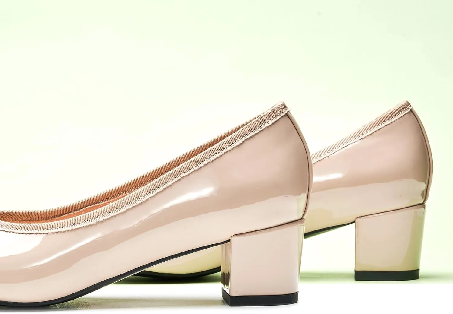 C.Paravano Women's Chunky Heel Ballet Pumps-Patent Leather Dress Shoes with Bowknots for Wedding & Office, Spring Date Nights, Business Casual