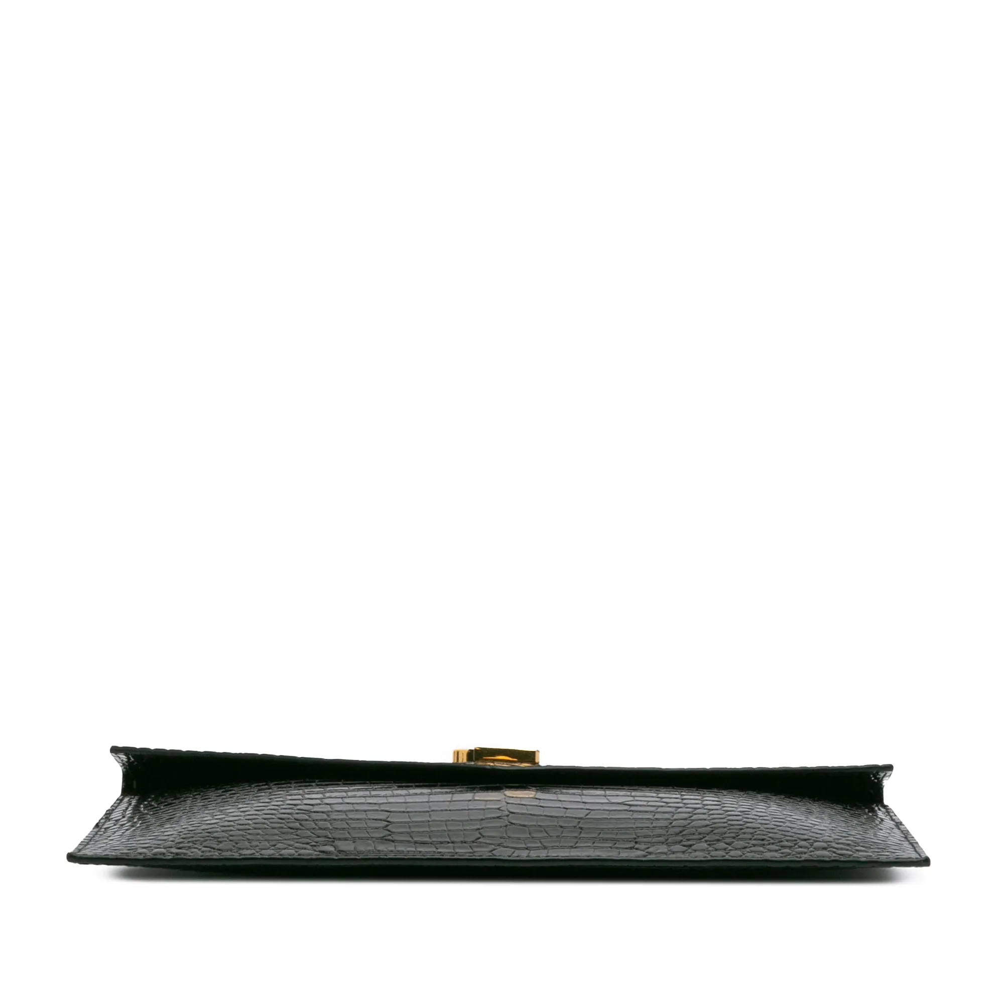 Croc Embossed Leather Uptown Pouch