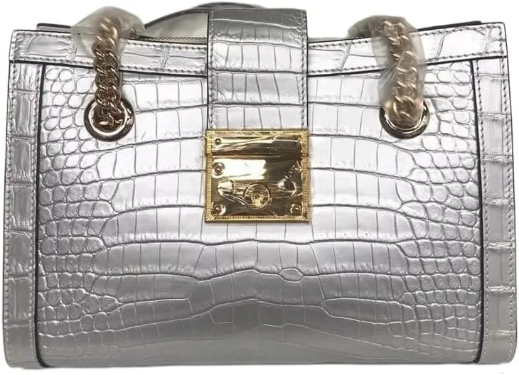 Crocodile Belly Skin Lady Gold Chain Purse Women's Flap Bag Genuine Real Alligator Leather Female Single Shoulder Bag
