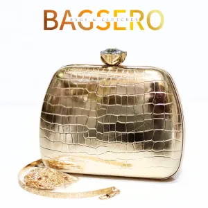 CrocoShine Clutch