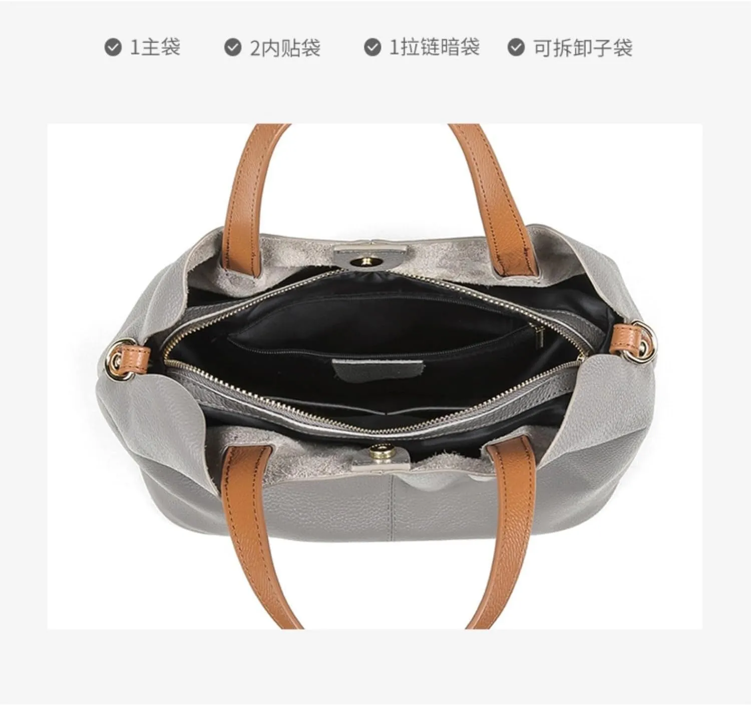 Crossbody Bags Top Handle Soft Tote Shoulder Genuine Leather Purses Handbags for Women