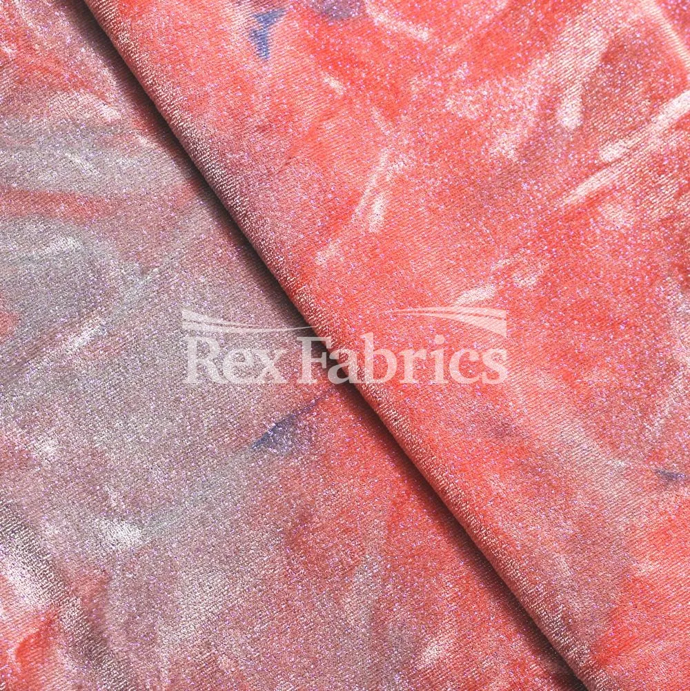 Crushed Tie Dye Velvet