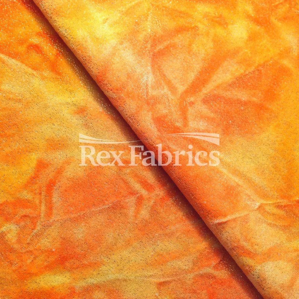 Crushed Tie Dye Velvet