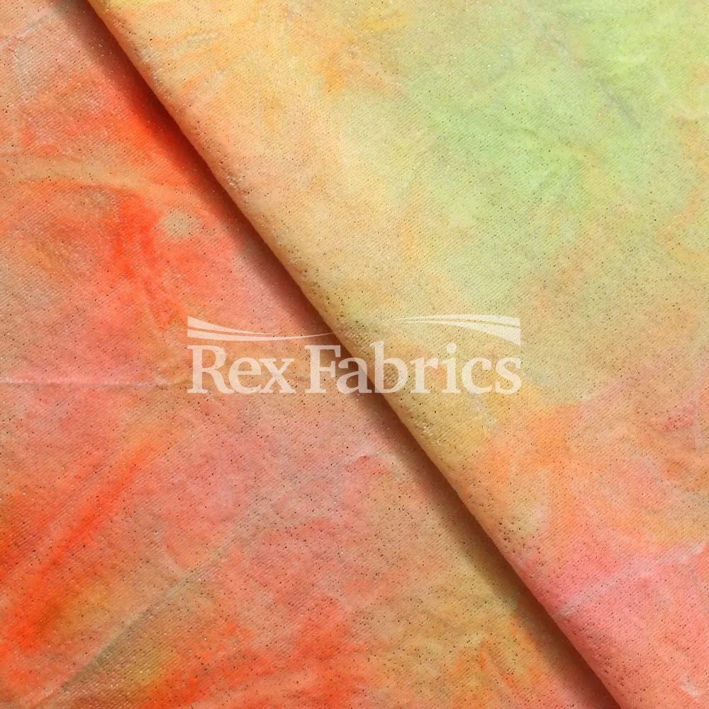 Crushed Tie Dye Velvet