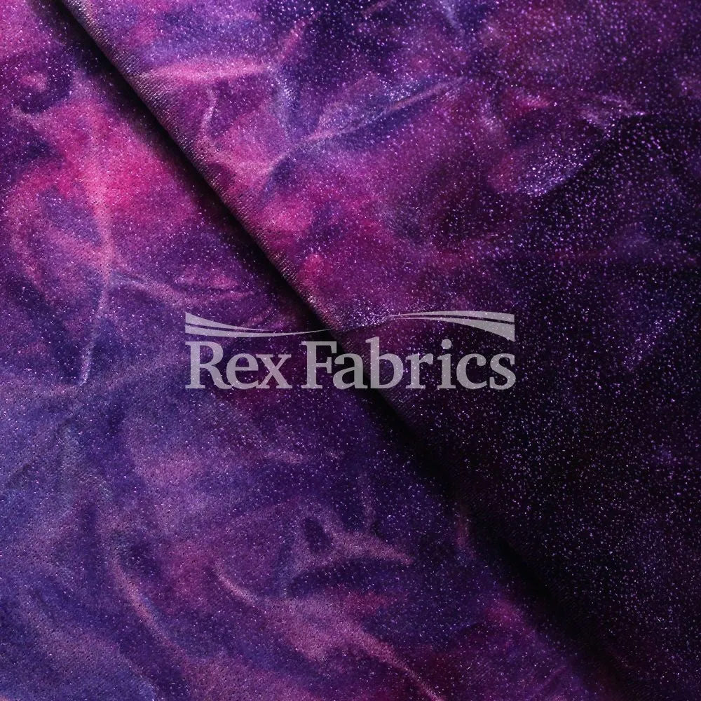 Crushed Tie Dye Velvet