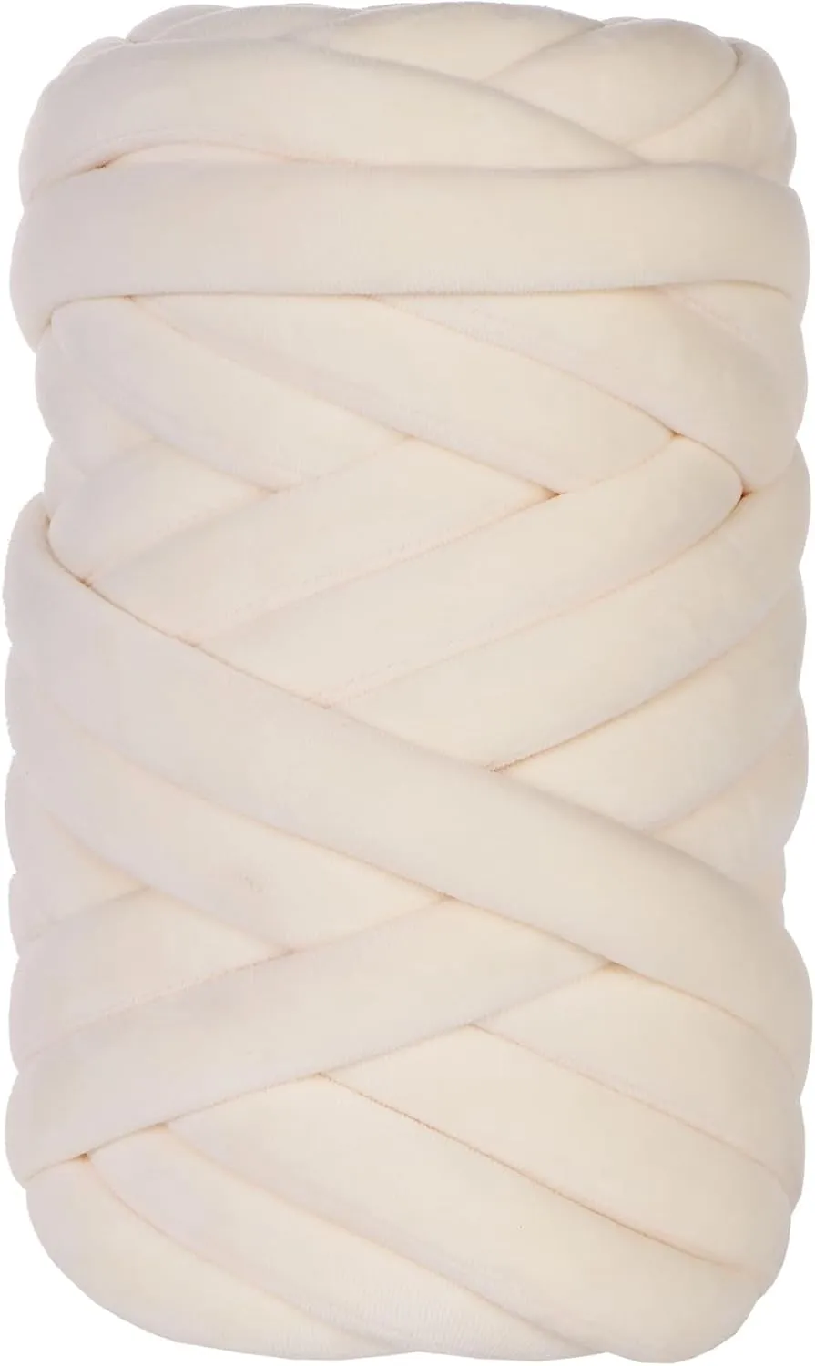 Crystal Velvet Filling Yarn Coarse Handmade Wool Blanket Yarn for Handbags, Pillows, Blankets, Pillow Cat Nest Line (Color : 13 Custard, Size : 500G)