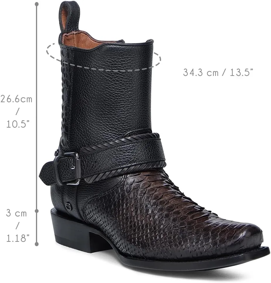 CUADRA | Boot for Men in Genuine Python Leather 1J3KPH Black and Brown