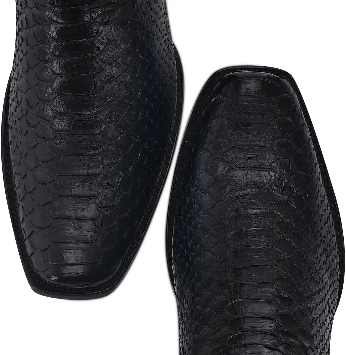 Cuadra Men's Cowboy Boot in Genuine Python Leather and Bovine Leather Blue 1J2FPH