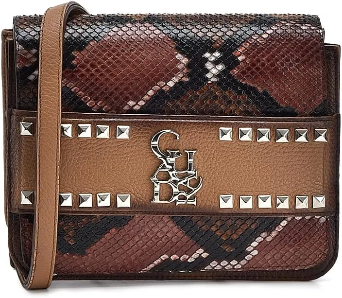 Cuadra Women's Crossbody bag in Genuine Python Leather Honey BOD1APH