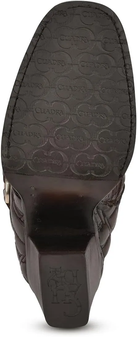 Cuadra Women's Tall Boot in Genuine Python Leather Brown
