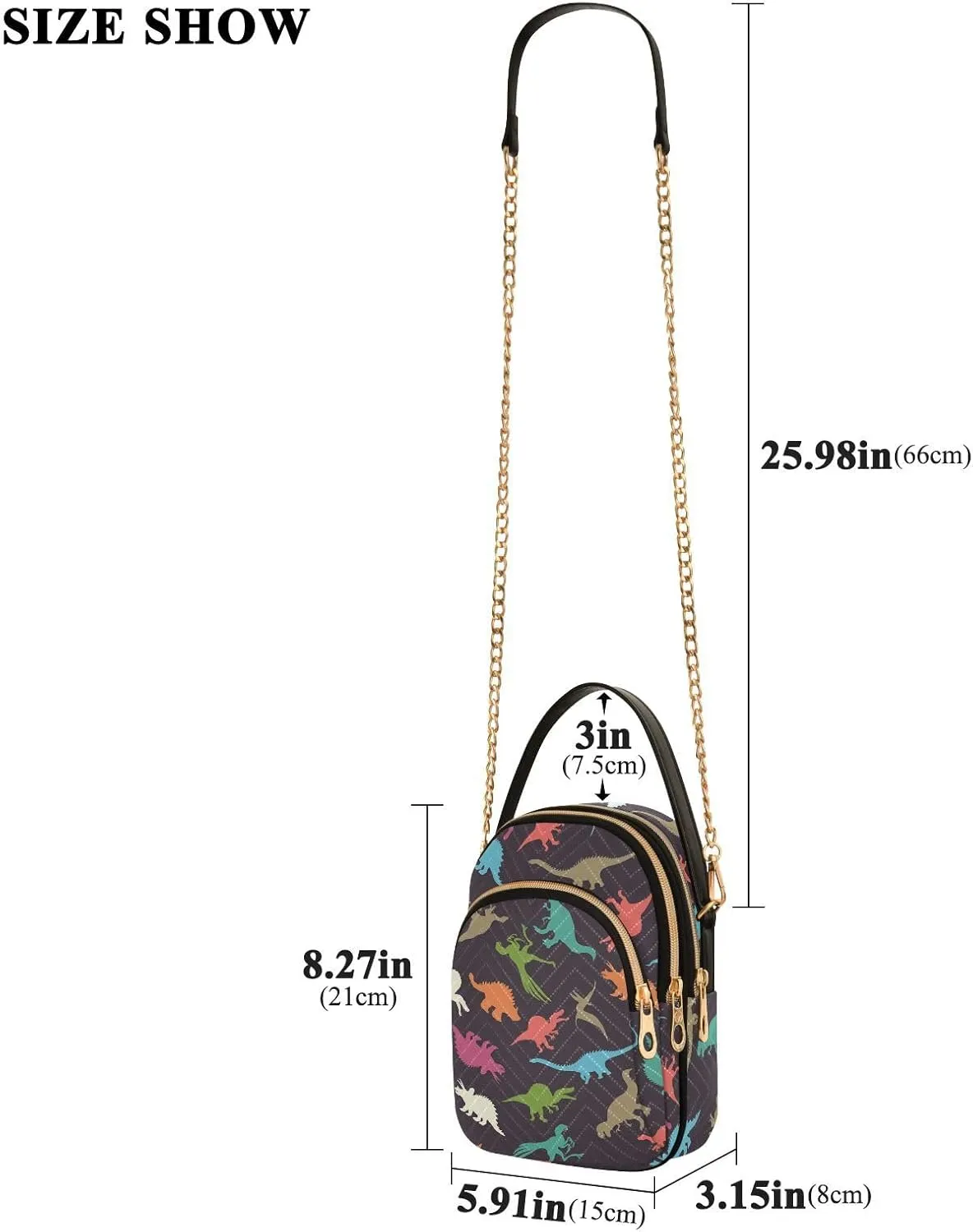 Cute Penguin Ski Pattern Women Crossbody Bags Multi Pockets Hand Bag for Womens, Travel Sling Bag