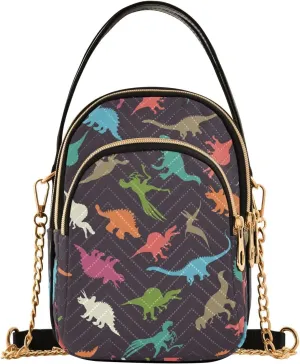 Cute Penguin Ski Pattern Women Crossbody Bags Multi Pockets Hand Bag for Womens, Travel Sling Bag