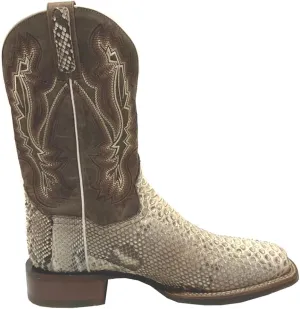 Dan Post Mens Brutus Embroidered Square Toe Pull On Dress Boots Mid Calf - Brown