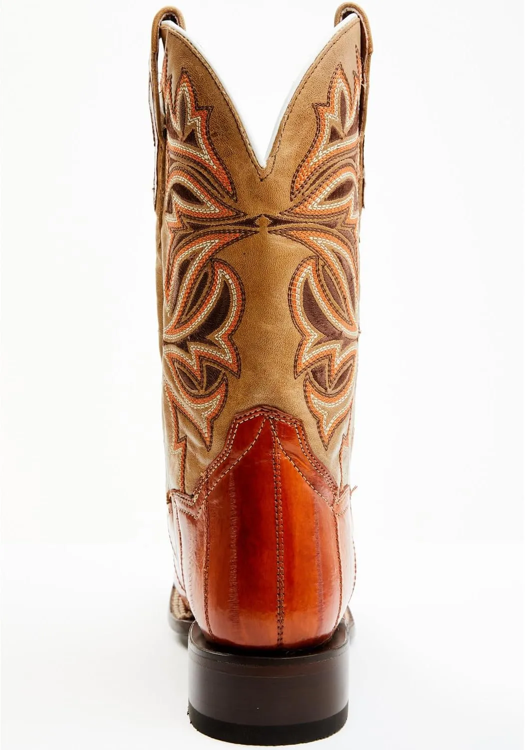Dan Post Women's Peanut Exotic EEL Western Boot Broad Square Toe - Dps719