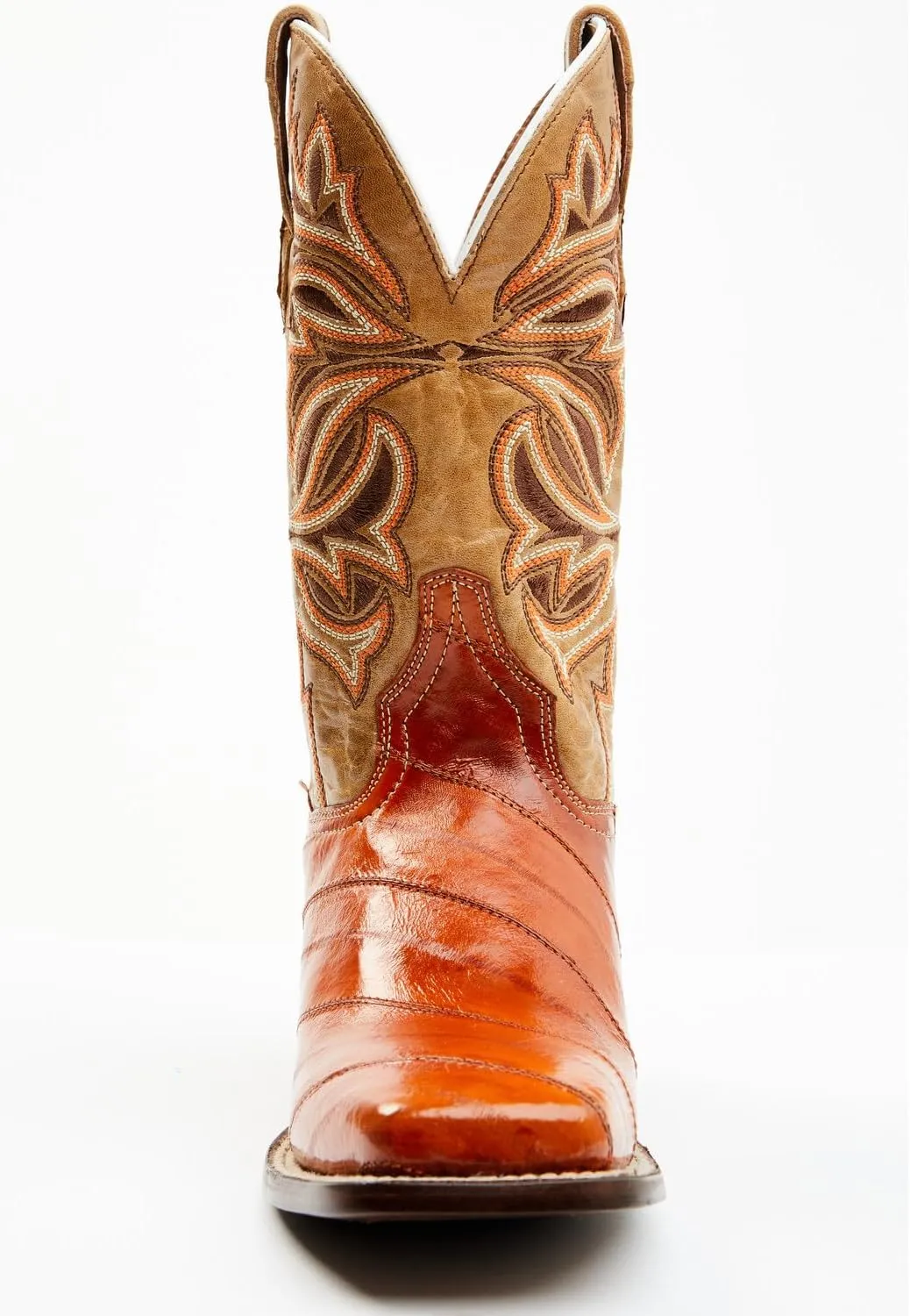 Dan Post Women's Peanut Exotic EEL Western Boot Broad Square Toe - Dps719