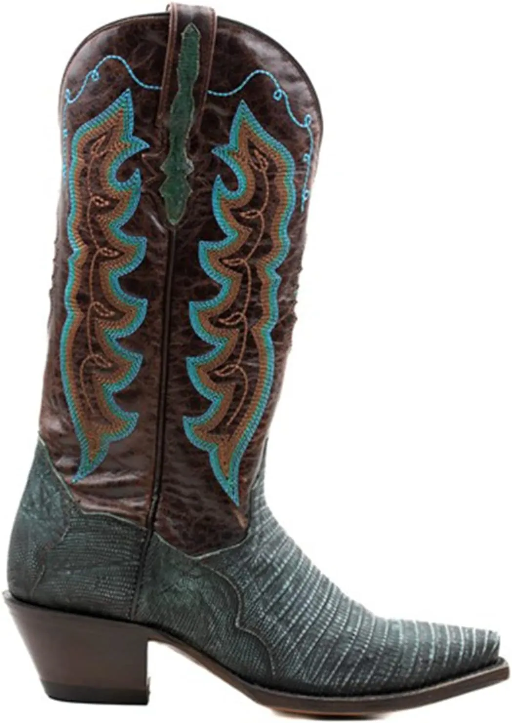 Dan Post Women's Rustic Exotic Lizard Western Boot Snip Toe - Dp80066