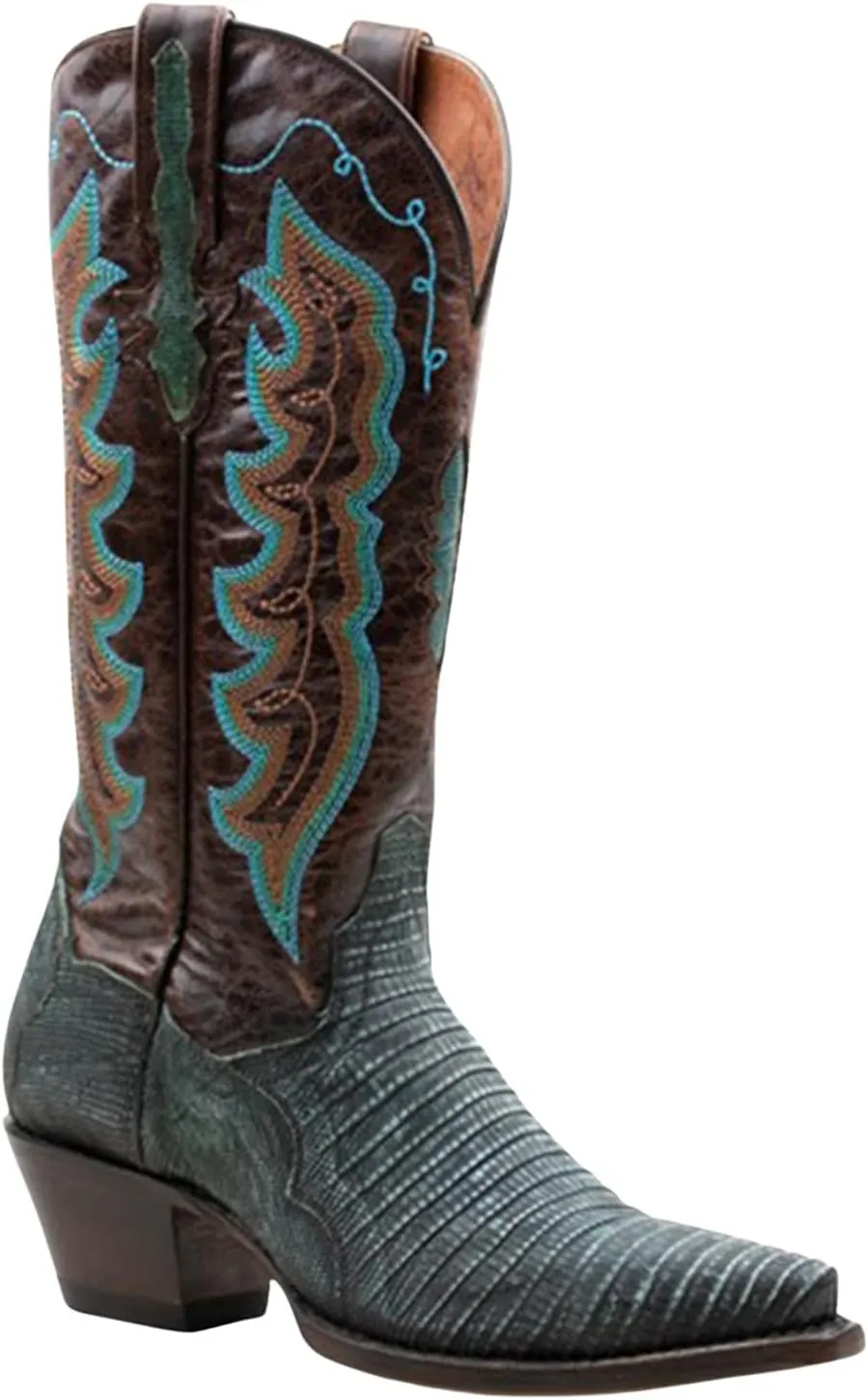 Dan Post Women's Rustic Exotic Lizard Western Boot Snip Toe - Dp80066