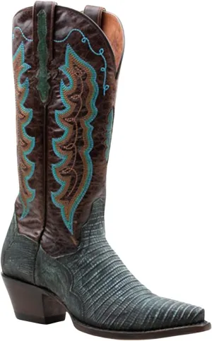 Dan Post Women's Rustic Exotic Lizard Western Boot Snip Toe - Dp80066