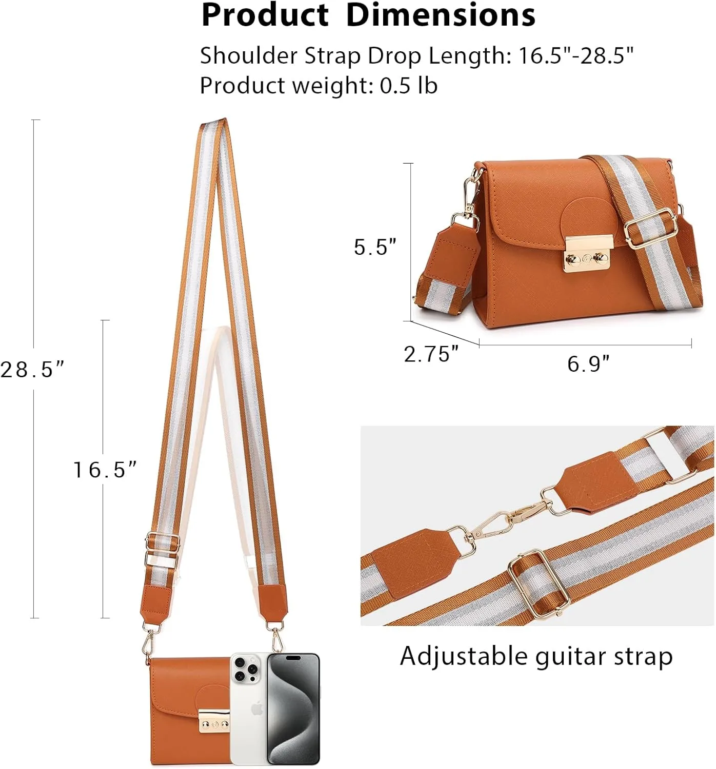 Dasein Women Small Crossbody Bag Designer Evening Bag Clutch Purse Handbag for Wedding/Prom/Party with Double Chain Strap