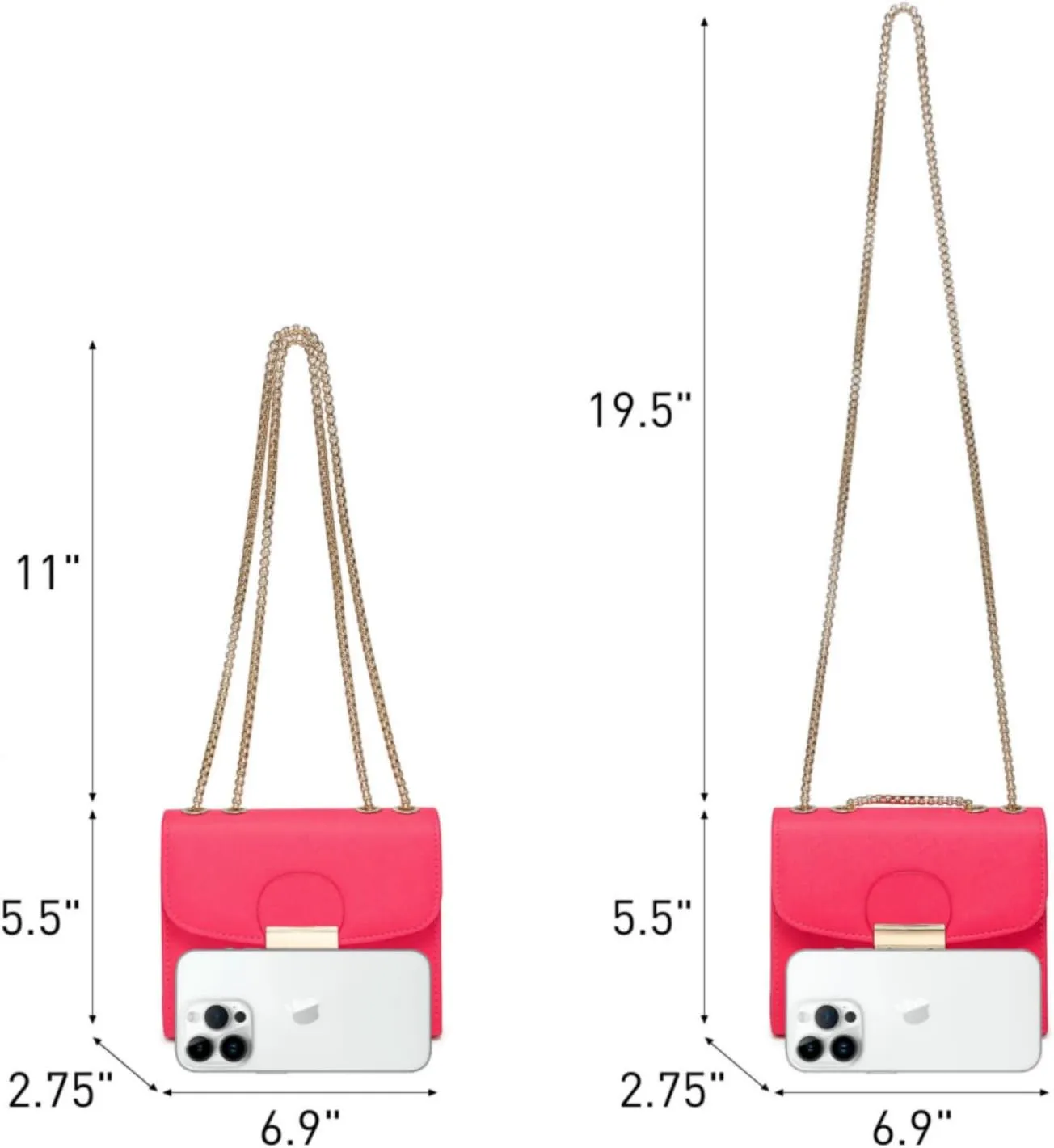 Dasein Women Small Crossbody Bag Designer Evening Bag Clutch Purse Handbag for Wedding/Prom/Party with Double Chain Strap