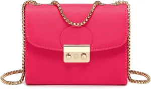 Dasein Women Small Crossbody Bag Designer Evening Bag Clutch Purse Handbag for Wedding/Prom/Party with Double Chain Strap
